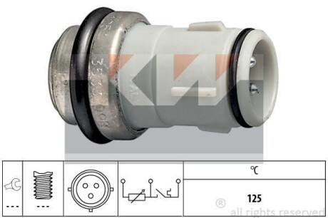 Датчик температури охолодж. рідини/масла/топлива (аналог EPS 1.830.533/Facet 7.3533) Kw 530 533