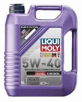 LM 5л DIESEL SYNTHOIL 5W-40 Олива двигуна ACEA A3/B4, API CF, BMW Longlife-98 | MB 229.3 | VW 505 00 LIQUI MOLY 1341 (фото 1)