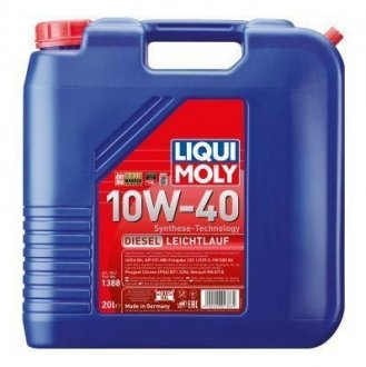 Моторное масло Diesel Leichtlauf 10W-40 полусинтетическое 20 л LIQUI MOLY 1388 (фото 1)