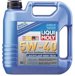 Моторное масло Leichtlauf High Tech 5W-40 полусинтетическое 4 л LIQUI MOLY 2595 (фото 1)