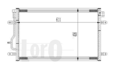 Радіатор кондиціонера A4/A6 Allroad 1.6-4.2 00-09 Loro 003-016-0012 (фото 1)