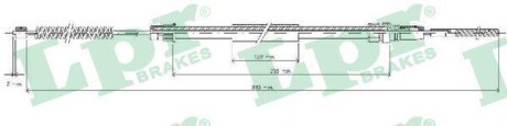 Трос ручного гальма LPR C0626B