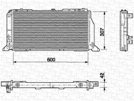 Радиатор AUDI 80 D/TD [] MAGNETI MARELLI 350213406000