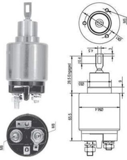 Реле втягивающее FIAT,ALFA ROMEO,VOLVO [940113050127] MAGNETI MARELLI AME0127