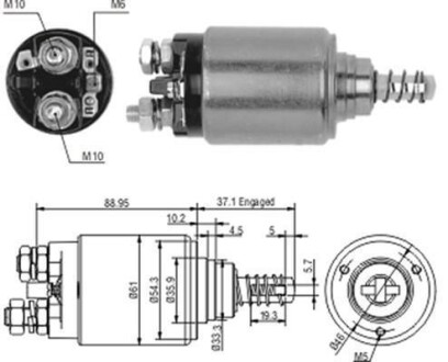 Втягивающее реле стартера DB 3,8-6,0 [940113050186] MAGNETI MARELLI AME0186