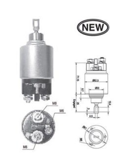 Втягивающее реле стартера DB 1,8-2,3 W202/210 VW LT 2,3 96- MAGNETI MARELLI AME0543