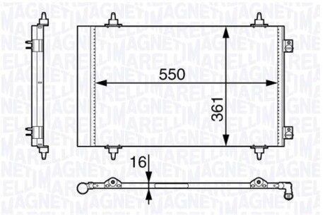 Конденсер кондиціонера MAGNETI MARELLI BC710