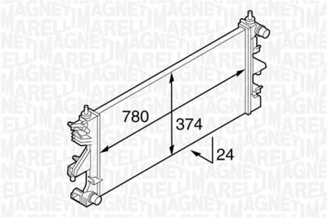 Радиатор воды MAGNETI MARELLI BM1271