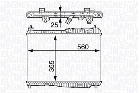 FORD радіатор охолодження B-Max,Fiesta VI 1.25/1.4 08- MAGNETI MARELLI BM1421