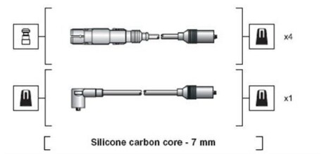 Высоковольтные провода AUDI A4 VW PASSAT MAGNETI MARELLI MSK1270 (фото 1)