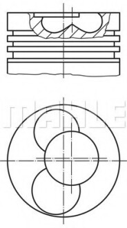 Поршень двигуна MAHLE / KNECHT 030 40 01 (фото 1)