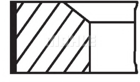 Кільця поршневі MAHLE / KNECHT 081 RS 00104 0N1 (фото 1)