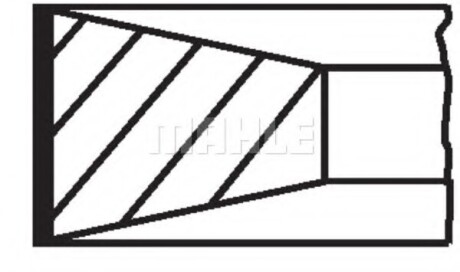 Кольца поршневые (1cyl). R.V.I MAHLE / KNECHT 209 53 V0 (фото 1)