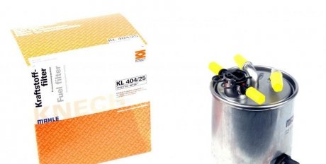 Фильтр топливный RENAULT LOGAN 1.5 DCi 05-, SANDERO 1.5 DCi 09- (-) MAHLE / KNECHT KL404/25 (фото 1)