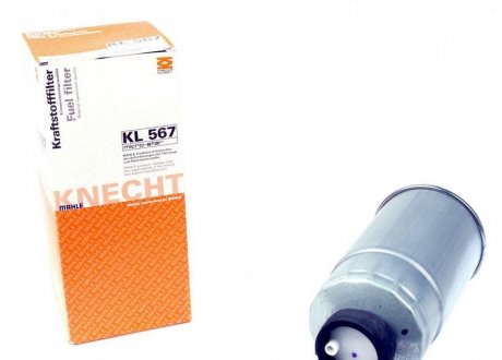 Фильтр топливный FIAT DOBLO 1.3 D, DUCATO 2007 2.0-3.0 JTD 06- (-) MAHLE / KNECHT KL567 (фото 1)