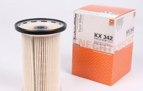 Фильтр топливный VW PASSAT 1.6-2.0 TDI 10-, AUDI Q3 2.0 TDI 11- (-) MAHLE / KNECHT KX342 (фото 1)