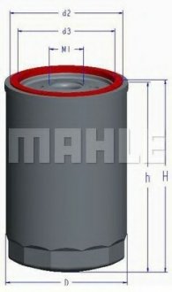 Фильтр масляный MAHLE / KNECHT OC 1 (фото 1)