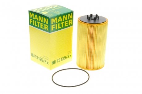 Фильтрующий элемент масляного фильтра MAN TGA, Neoplan MANN HU 13 125/3 X (фото 1)