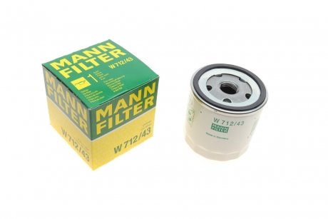 Фильтр масляный двигателя MANN W712/43 (фото 1)
