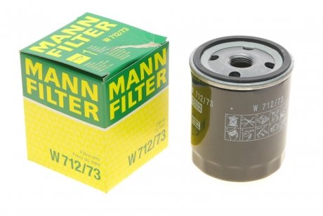 Фильтр масляный двигателя MANN W712/73 (фото 1)