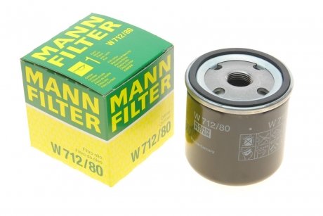Фильтр масляный двигателя SAAB 9000 2.0-2.3 84-98 MANN W712/80 (фото 1)