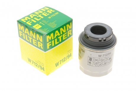 Фільтр масляний VAG 1.2-1.4 TSI 07- (вир-во) MANN W712/94 (фото 1)