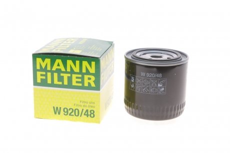 Фильтр масляный двигателя NISSAN PATHFINDER, NAVARA 2.5 dCi 05- MANN W920/48 (фото 1)