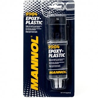 Клей двухкомпонентный для пластика Epoxy-Plastic (двойной шприц), 30г. Mannol 9904