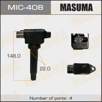 Котушка запалювання Mazda CX-5, CX-9, 3, 6 1.5, 2.0, 2.5 (12-) (MIC-408) MASUMA MIC408