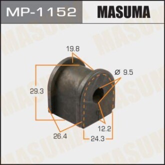 Втулка стабілізатора заднього (Кратно 2) Honda Civic (06-08) (MP-1152) MASUMA MP1152 (фото 1)