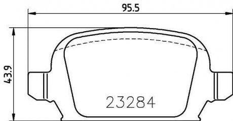 OPEL Колодки тормозные задние CORSA 01- MINTEX MDB2168 (фото 1)