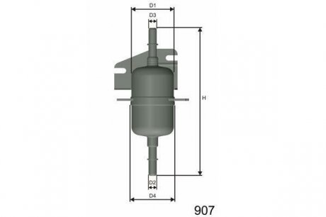 Фильтр топлива 1.2 8V ft,1.6 16V ft Fiat Albea 96-09, Palio 96-01, Siena 97-12 MISFAT E105 (фото 1)