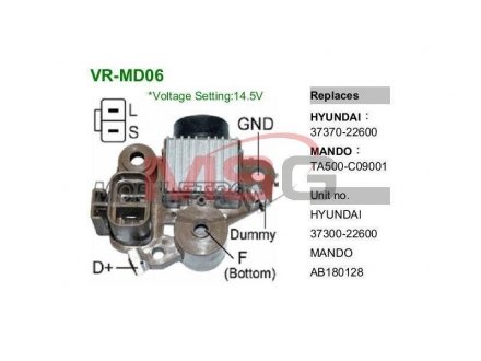 Регулятор напруги генератора MOBILETRON VRMD06 (фото 1)