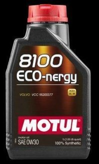 Олива моторна синтетична "8100 Eco-nergy 0W30", 1л. MOTUL 102793 (фото 1)