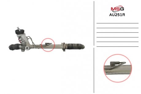 Рулевая рейка с ГУР восстановленная AUDI A2 2000-2005 1.2D MSG AU251R (фото 1)