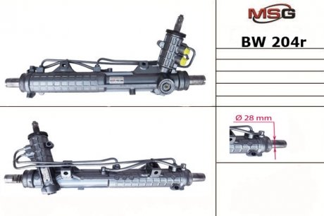 Рулевая рейка с ГУР восстановленная BMW 3 09.90-02.98;BMW 3 Compact 03.94-08.00 MSG BW204R (фото 1)