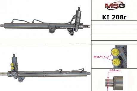 Рульова рейка з ГПК відновлена KIA SORENTO I (JC) 02-09 MSG KI208R (фото 1)