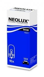Лампа допоміжн. освітлення W5W 12V 5W W2.1x9.5d (вир-во) NEOLUX N501 (фото 1)