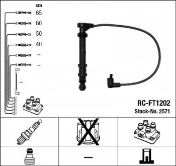 Комплект высоковольтных проводов NGK 2571