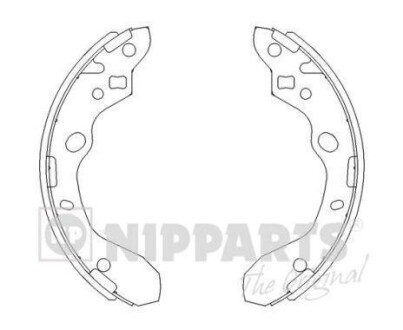 Гальмівні колодки барабанні NIPPARTS J3503037