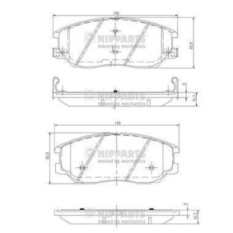 Гальмiвнi колодки дискові NIPPARTS J3600327 (фото 1)