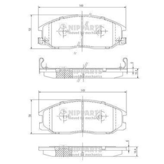 Гальмівні колодки дискові NIPPARTS J3600526 (фото 1)