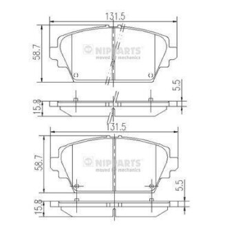 Гальмівні колодки NIPPARTS J3601072 (фото 1)
