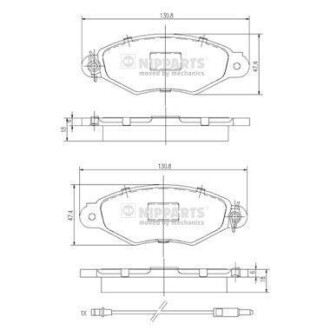 Гальмiвнi колодки дискові NIPPARTS J3601093 (фото 1)