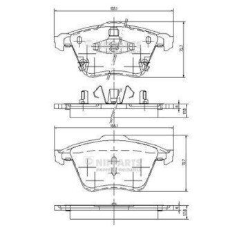 Гальмівні колодки дискові NIPPARTS J3603067