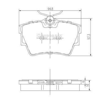 Гальмівні колодки дискові NIPPARTS J3611047 (фото 1)