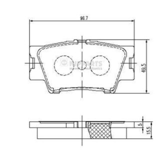 Колодки дискового тормоза NIPPARTS J3612035 (фото 1)