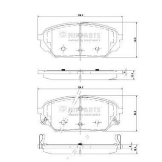 Гальмiвнi колодки дискові NIPPARTS N3600551