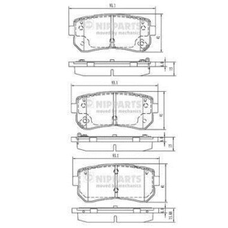 Гальмiвнi колодки дискові NIPPARTS N3610313 (фото 1)