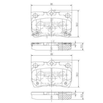 Колодки дискового тормоза NIPPARTS N3612041